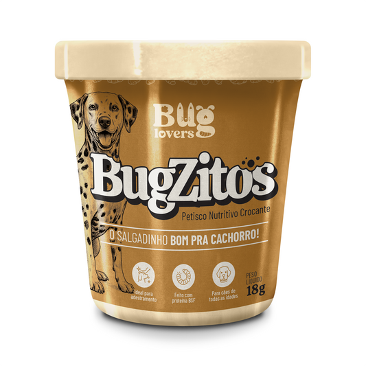 Bugzitos | Salgadinho Bom pra Cachorro com proteína BSF | Buglovers
