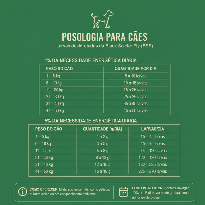 Kit 3 unidades Larva BSF