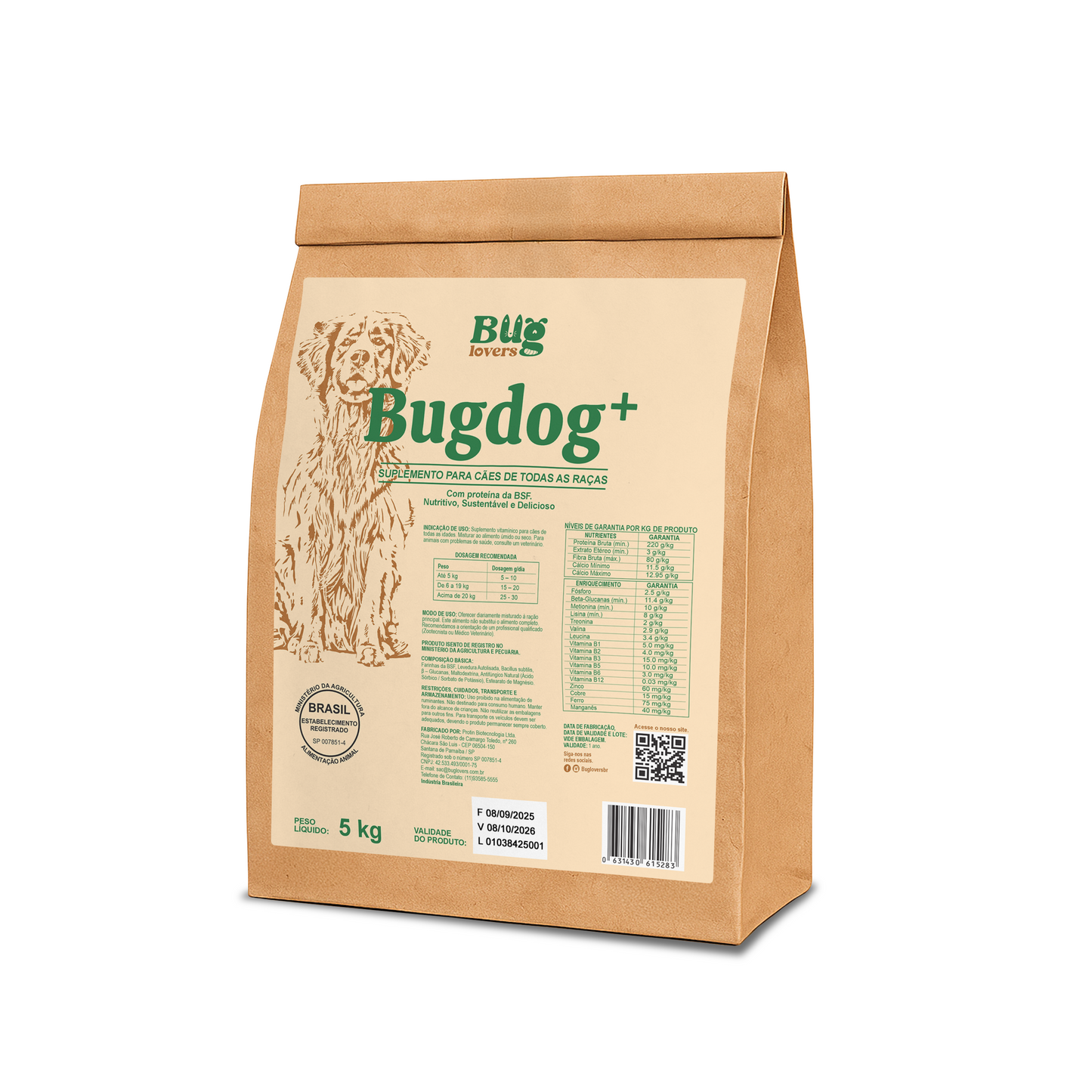 Suplemento Bugdog+ 1Kg | Proteína BSF Para Todas as Raças | BugLovers