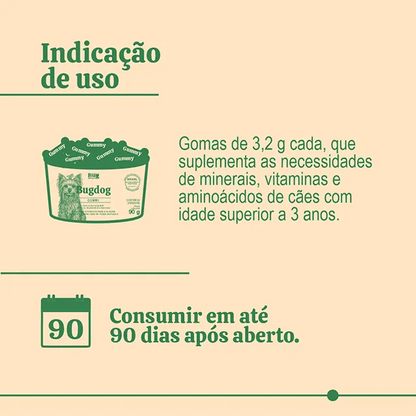 Gummy Funcional para Cães | Suplemento Natural para Imunidade e Articulações 90g