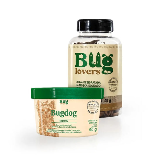 Combo Saudável para Cães | Snacks Naturais e Gummy Buglovers 130g