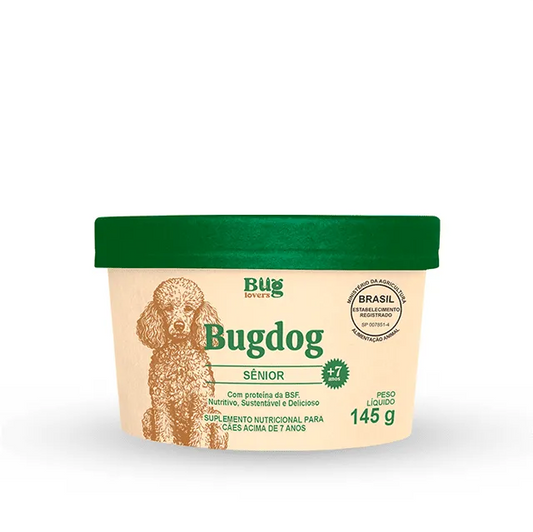 BugDog Senior para Cães Idosos | Suplemento Natural para Energia e Vitalidade 145g