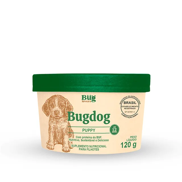 BugDog Puppy para Filhotes | Suplemento Natural com BSF para Crescimento Saudável 120g